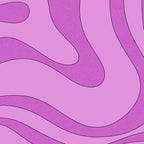 Modern Retro Liquid Swirl Funky Abstract Pattern in Danish Pastel Purple Coffee Mug Gallery Image 2