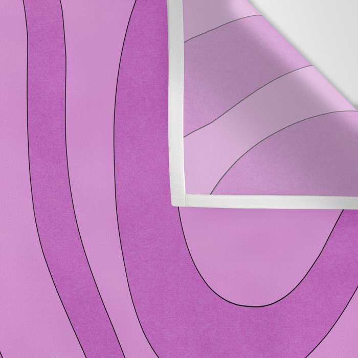 Modern Retro Liquid Swirl Funky Abstract Pattern in Danish Pastel Purple Wall Tapestry Gallery Image 3