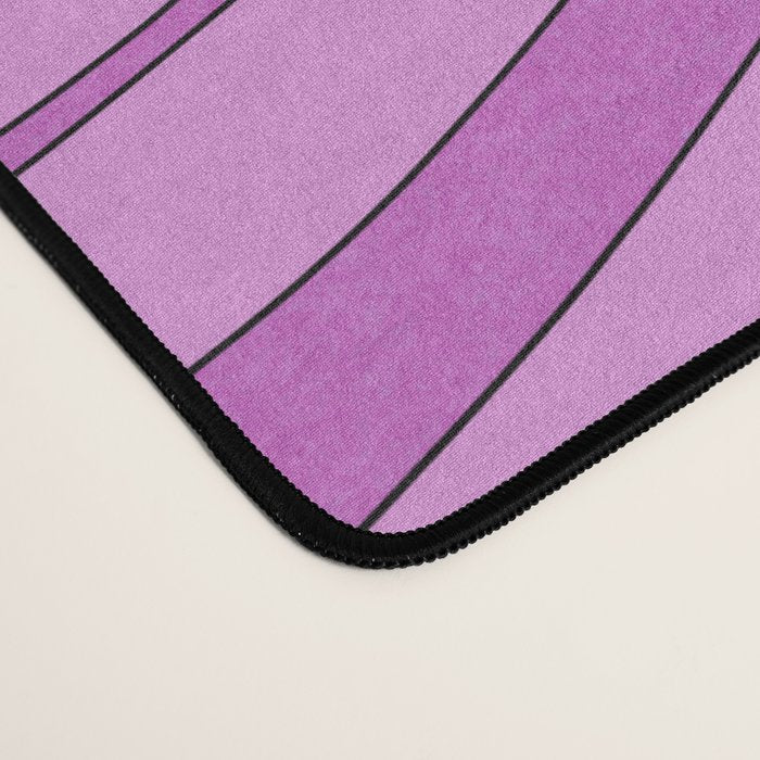 Modern Retro Liquid Swirl Funky Abstract Pattern in Danish Pastel Purple Desk Mat Gallery Image 4