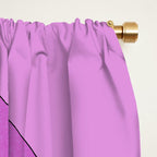 Modern Retro Liquid Swirl Funky Abstract Pattern in Danish Pastel Purple Window Curtain Gallery Image 2