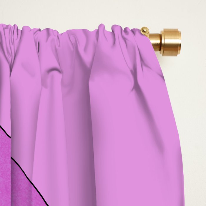 Modern Retro Liquid Swirl Funky Abstract Pattern in Danish Pastel Purple Window Curtain Gallery Image 2