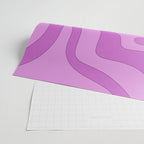 Modern Retro Liquid Swirl Funky Abstract Pattern in Danish Pastel Purple Wrapping Paper Gallery Image 2