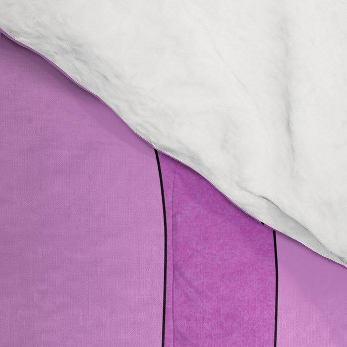 Modern Retro Liquid Swirl Funky Abstract Pattern in Danish Pastel Purple Comforter Gallery Image 4