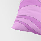 Modern Retro Liquid Swirl Funky Abstract Pattern in Danish Pastel Purple Pillow Sham Gallery Image 4