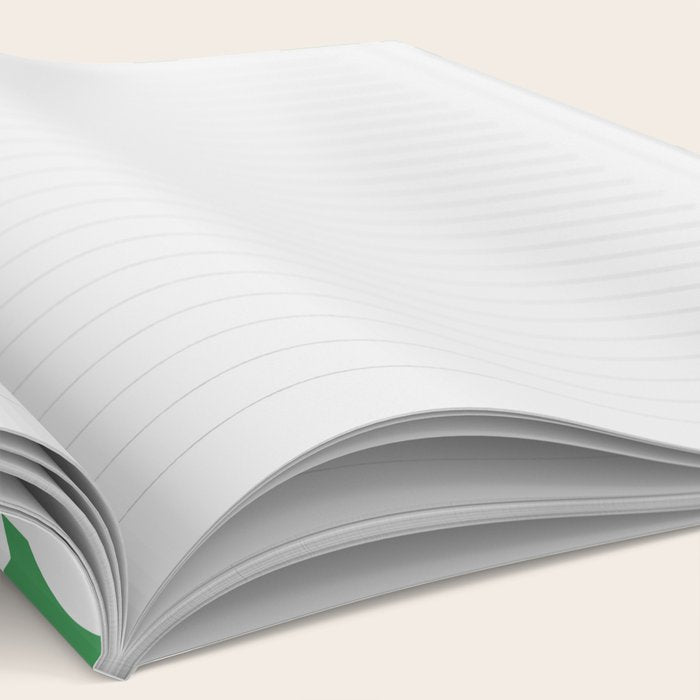 Mid Century Modern Loop Pattern Green and White Modernist Notebook Gallery Image 2