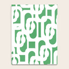 Mid Century Modern Loop Pattern Green and White Modernist Notebook Gallery Image 4