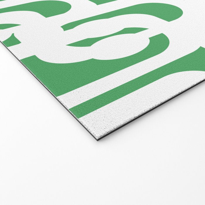 Mid Century Modern Loop Pattern Green and White Modernist Welcome Mat Gallery Image 2