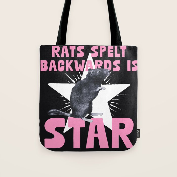 Rats spelt backwards is STAR Tote Bag Gallery Image 1