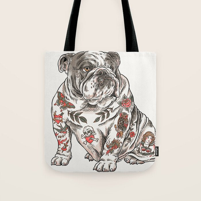 Chubbs the Bulldog Tote Bag Gallery Image 1
