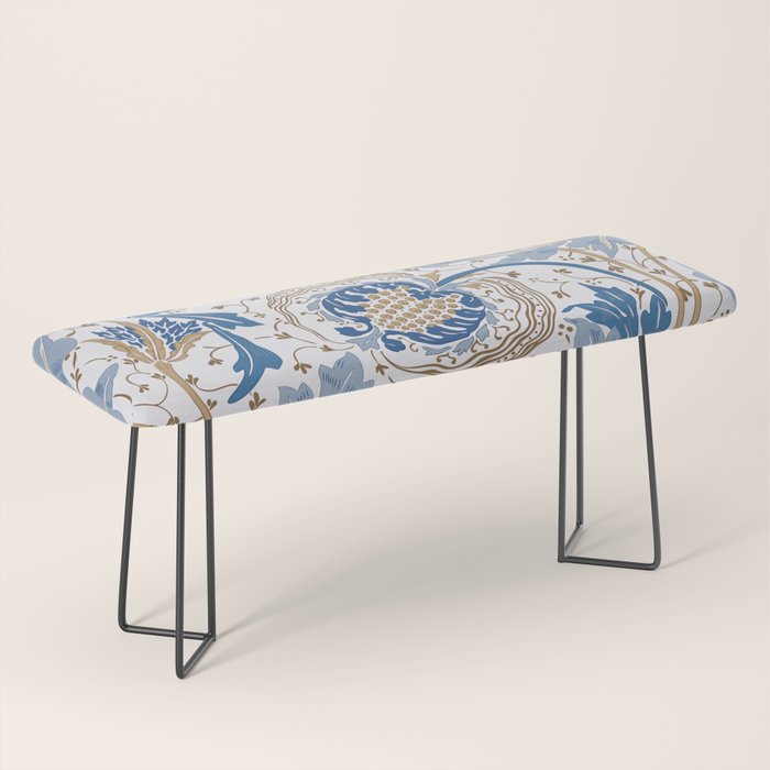 Walter Crane Teazle Art Nouveau Powder Blue Bench Gallery Image 1