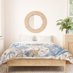 Walter Crane Teazle Art Nouveau Powder Blue Duvet Cover Gallery Image 3