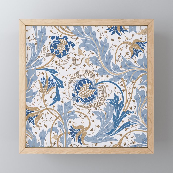 Walter Crane Teazle Art Nouveau Powder Blue Mini Art Print Gallery Image 1