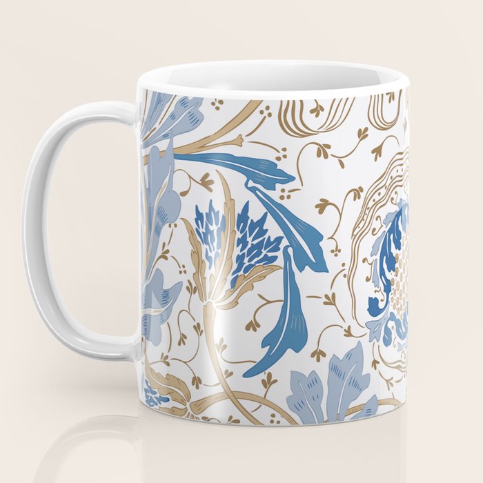 Walter Crane Teazle Art Nouveau Powder Blue Coffee Mug Gallery Image 3