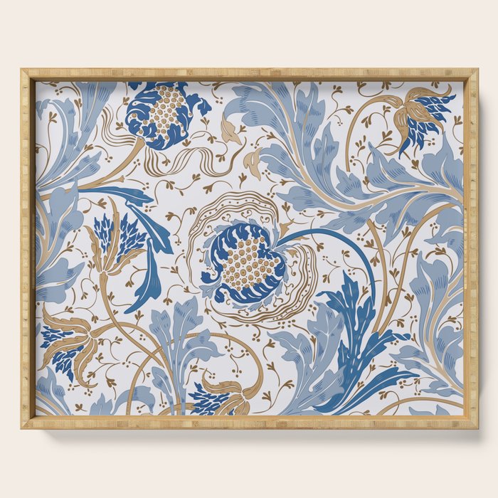 Walter Crane Teazle Art Nouveau Powder Blue Serving Tray Gallery Image 1