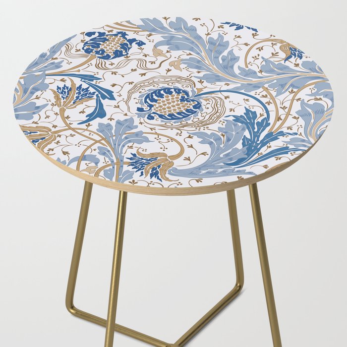 Walter Crane Teazle Art Nouveau Powder Blue Side Table Gallery Image 2