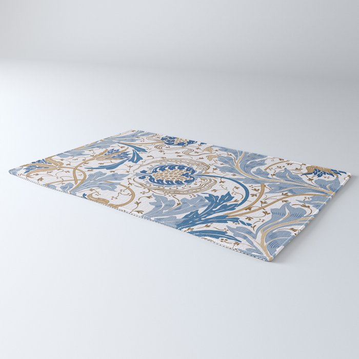 Walter Crane Teazle Art Nouveau Powder Blue Rug Gallery Image 3