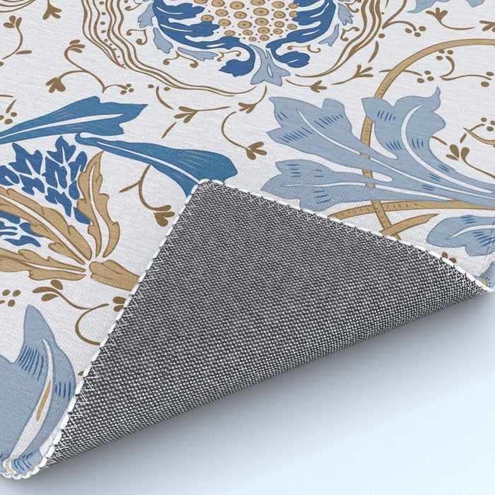 Walter Crane Teazle Art Nouveau Powder Blue Rug Gallery Image 4