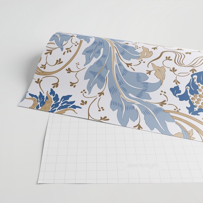 Walter Crane Teazle Art Nouveau Powder Blue Wrapping Paper Gallery Image 2