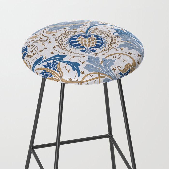 Walter Crane Teazle Art Nouveau Powder Blue Stool Gallery Image 2