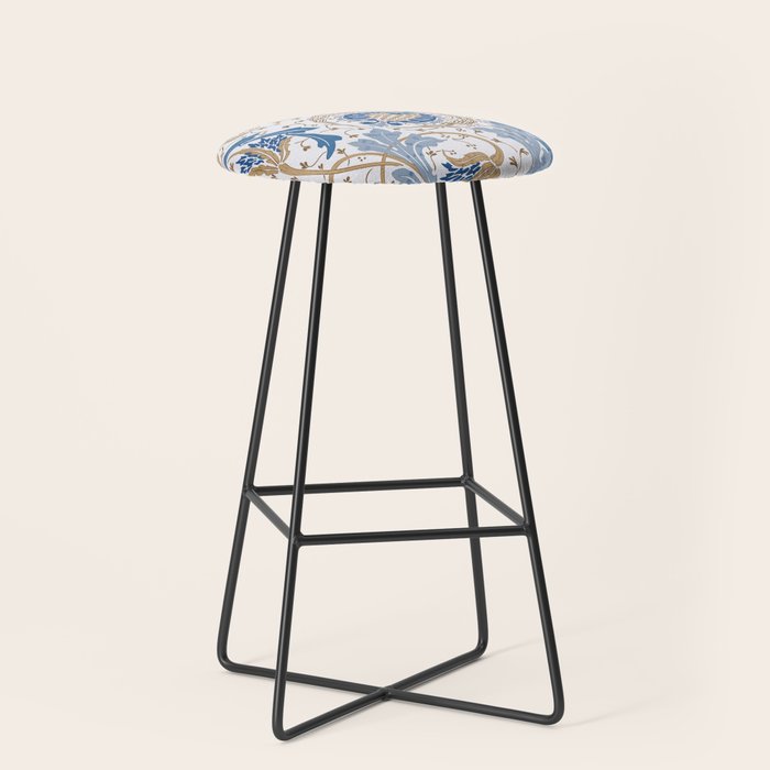 Walter Crane Teazle Art Nouveau Powder Blue Stool Gallery Image 1