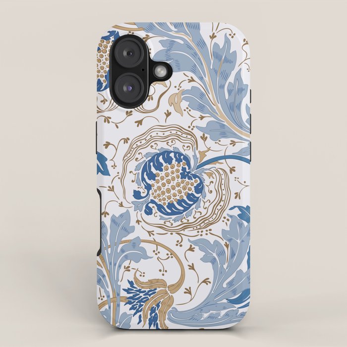 Walter Crane Teazle Art Nouveau Powder Blue iPhone Case Gallery Image 1