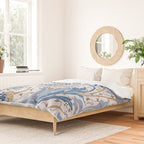 Walter Crane Teazle Art Nouveau Powder Blue Duvet Cover Gallery Image 2