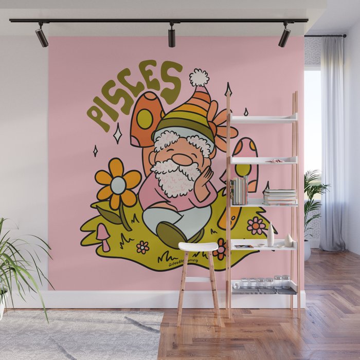 Pisces Gnome Wall Mural Gallery Image 1