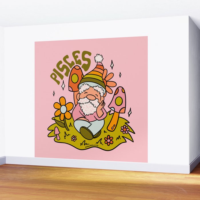 Pisces Gnome Wall Mural Gallery Image 2