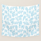 Manatees - Light Blue Wall Tapestry Gallery Image 4