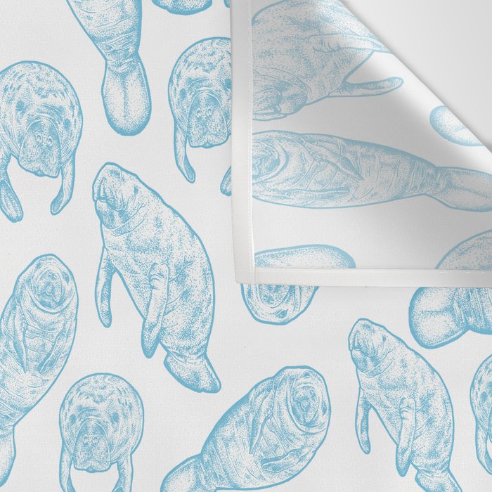 Manatees - Light Blue Wall Tapestry Gallery Image 3