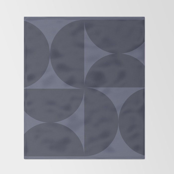 Monochromatic Minimalism - Blue Throw Blanket Gallery Image 2