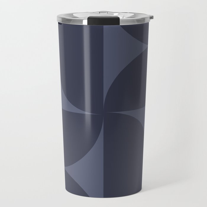 Monochromatic Minimalism - Blue Travel Mug Gallery Image 1