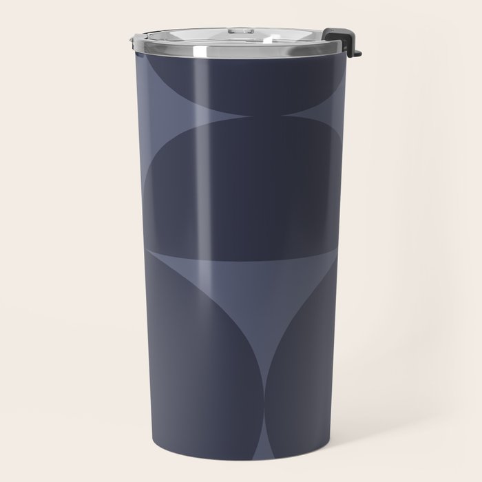 Monochromatic Minimalism - Blue Travel Mug Gallery Image 2