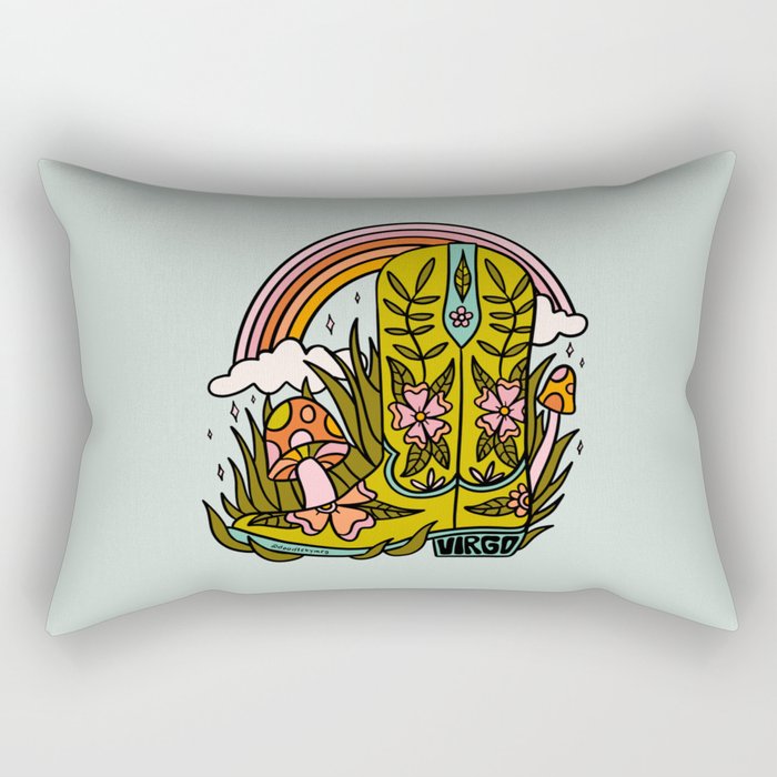 Virgo Cowboy Boot Rectangular Pillow Gallery Image 1