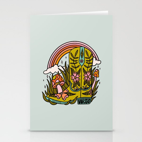 Virgo Cowboy Boot Stationery Card Gallery Image 2