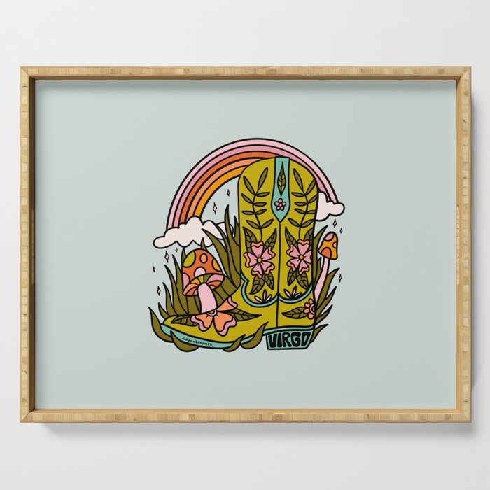 Virgo Cowboy Boot Serving Tray Gallery Image 1