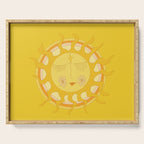 you are the sun // retro sunshine art by surfy birdy Serving Tray Gallery Image 1