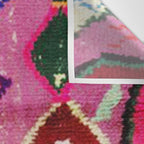 Very Colorful Retro Moroccan Rug Print Wall Tapestry Gallery Image 3