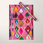 Very Colorful Retro Moroccan Rug Print Wrapping Paper Gallery Image 1
