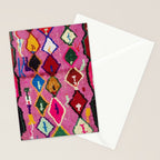 Very Colorful Retro Moroccan Rug Print Stationery Card Gallery Image 2
