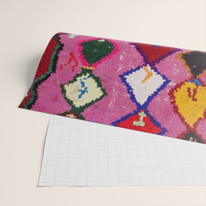 Very Colorful Retro Moroccan Rug Print Wrapping Paper Gallery Image 2