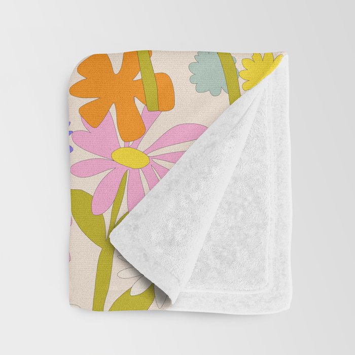 Flower Power Light Throw Blanket Gallery Image 3