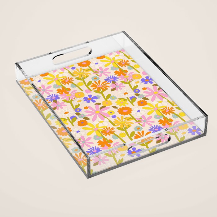 Flower Power Light Acrylic Tray Gallery Image 1