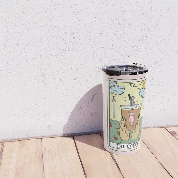 COFFEE READING UPDATED (LIGHT) Travel Mug Gallery Image 4