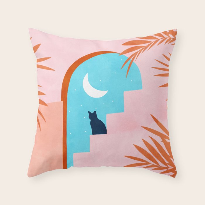 Catrospection Throw Pillow Gallery Image 1