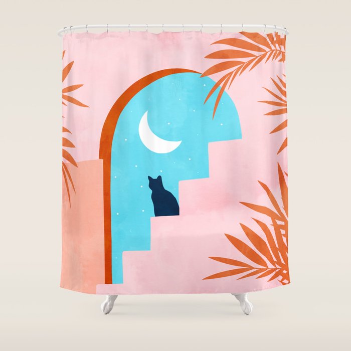 Catrospection Shower Curtain Gallery Image 1