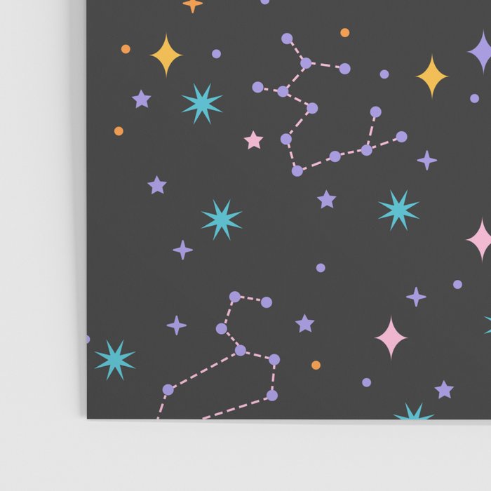 Colorful Night Sky on Black Poster Gallery Image 3