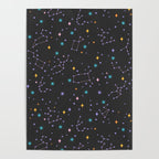 Colorful Night Sky on Black Poster Gallery Image 4