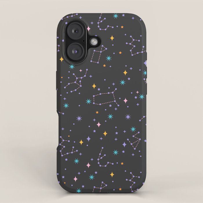Colorful Night Sky on Black iPhone Case Gallery Image 1