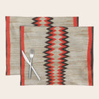 Antique Navajo Rug With Chevron Stripes Print Placemat Gallery Image 1